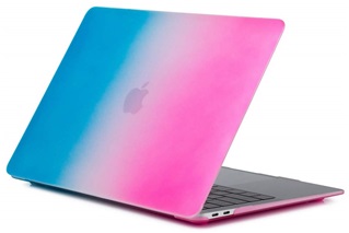 Macbook Case Laptop Cover voor New MacBook Air 2018 13 inch (A1932) - Regenboog Blauw Pink