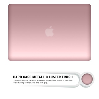  MacBook Air 11.6 inch - Laptoptas - Metallic Hard Cover - Rose Goud