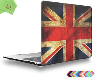 Macbook Case Laptop Cover voor New MacBook Air 2018 13 inch (A1932) - Retro Engelse Vlag