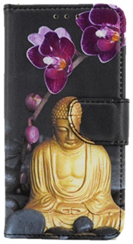 Hoesje voor Samsung Galaxy J5 2016 J510 - Book Case - Boeddha met Bloemen