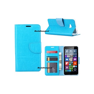 Hoesje voor Microsoft Lumia 735 - Book Case - geschikt voor pasjes - turquoise