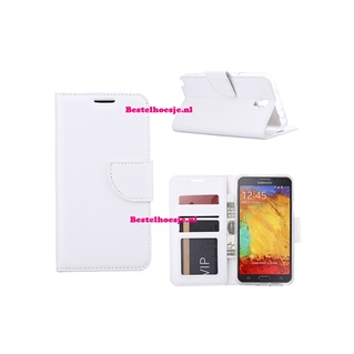 Hoesje voor Samsung Galaxy Note 3 Neo N7505 - Book Case Wit