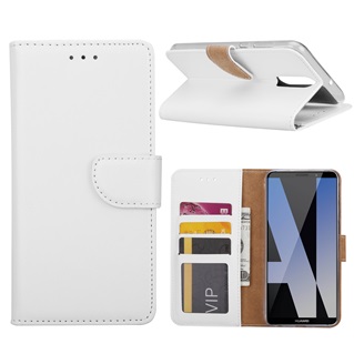 Xssive Hoesje voor Huawei Mate 10 Lite - Book Case - Geschikt voor 3 pasjes - Wit