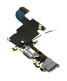 Laad Connector/Hoofdtelefoon Microfoon Flex Kabel - Grijs - Geschikt voor iPhone 6S