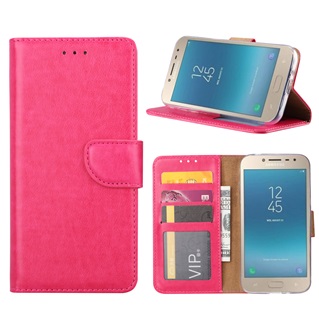 Hoesje voor Samsung Galaxy J2 Pro (2018) J250 / Samsung Galaxy Grand Prime Pro - Book Case - geschikt voor 3 pasjes - Pink
