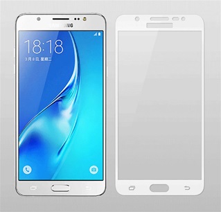 2 stuks Full Cover Glasfolie voor Samsung Galaxy J5 2016 J510 - Tempered Glass - Wit