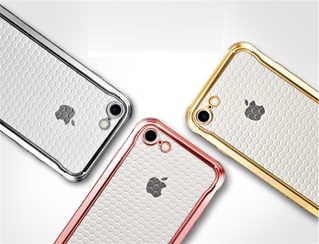 Hoesje voor Apple iPhone 6 - TPU - Anti Shock - Transparant met Zilveren Rand