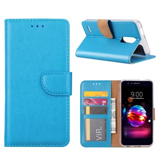 Hoesje voor LG K10 2018 - Book Case - geschikt voor 3 pasjes - Turquoise