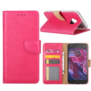Xssive Hoesje voor Motorola Moto X4 - Book Case - Geschikt voor 3 pasjes - Pink