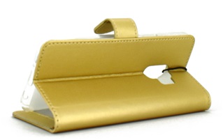 Premium Leer Leren Lederen - Wallet Case - Book Case voor Samsung Galaxy S9 - Goud