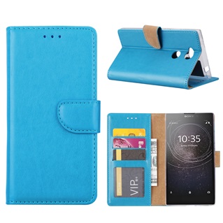 Hoesje voor Sony Xperia L2 - Book Case - geschikt voor 3 pasjes - Turquoise