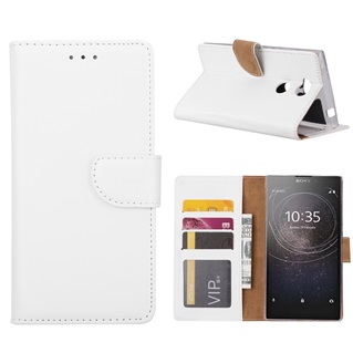 Hoesje voor Sony Xperia L2 - Book Case - geschikt voor 3 pasjes - Wit