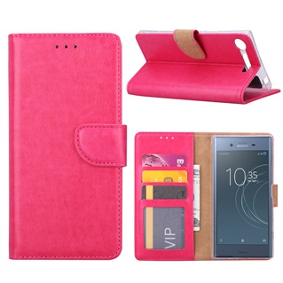 Hoesje voor Sony Xperia XZ1 Book Case - geschikt voor 3 pasjes - Pink
