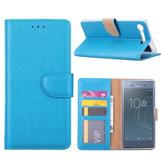 Hoesje voor Sony Xperia XZ1 Book Case - geschikt voor 3 pasjes - Turquoise