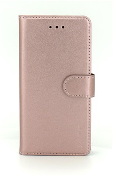 Premium Leer Leren Lederen - Wallet Case - Book Case voor Samsung Galaxy A6 Plus 2018 A605 - Rose Goud