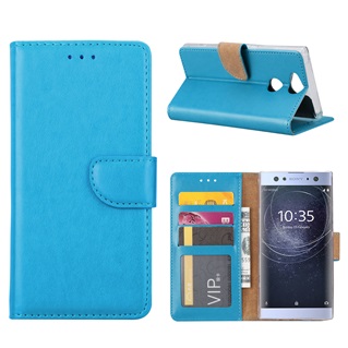 Hoesje voor Sony Xperia XA2 - Book Case - geschikt voor 3 pasjes - Turquoise