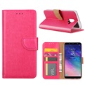 Hoesje voor Samsung Galaxy A6 2018 A600 - Book Case - geschikt voor 3 pasjes - Pink