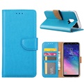 Hoesje voor Samsung Galaxy A6 2018 A600 - Book Case - geschikt voor 3 pasjes - Turquoise