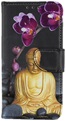 Hoesje voor Samsung Galaxy S8 Plus G955 - Book Case - Boeddha met Bloemen