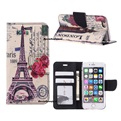 Hoesje voor Apple iPhone 6 Plus /6S Plus Boek Hoesje Book Case Eiffeltoren Big Ben