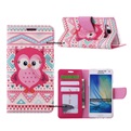 Hoesje voor Samsung Galaxy A3 2015 A300 - Book Case Roze Uil