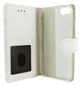 Premium Hoesje voor Apple iPhone 6/6S - Book Case - Croco Print - Wit