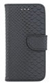 Hoesje voor Samsung Galaxy J1 2016 J120 - Book Case - Schubben Print - Zwart - geschikt voor 3 pasjes