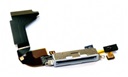 Laad Connector/Microfoon Flex Kabel Wit - Geschikt voor iPhone 4G