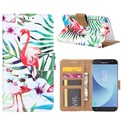 Hoesje voor Samsung Galaxy J5 2017 J530 - Book Case - Tropische Flamingo