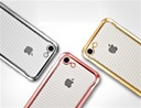Hoesje voor Apple iPhone 7 Plus / iPhone 8 Plus - TPU - Anti Shock - Transparant met Gouden Rand