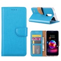 Hoesje voor LG K10 2018 - Book Case - geschikt voor 3 pasjes - Turquoise