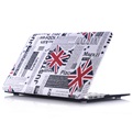 Macbook Cover voor Macbook Pro Retina 15.4 inch - HardCover -  Krant met Union Jack Engelse Vlag