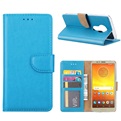 Hoesje voor Motorola Moto E5 - Book Case - geschikt voor 3 pasjes - Turquoise