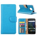Hoesje voor Motorola Moto G6 Plus - Book Case - geschikt voor 3 pasjes - Turquoise