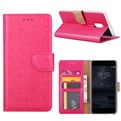 Hoesje voor Nokia 5 - Book Case -  geschikt voor 3 pasjes - Pink