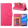 Hoesje voor Huawei P20 Lite - Book Case - geschikt voor 3 pasjes - Pink
