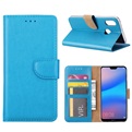 Hoesje voor Huawei P20 Lite - Book Case - geschikt voor 3 pasjes - Turquoise