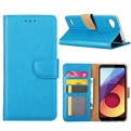 Hoesje voor LG Q6 Book Case - geschikt voor 3 pasjes - Turquoise