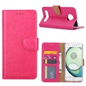 Hoesje voor Motorola Moto Z2 Play - Book Case - geschikt voor 3 pasjes - Pink