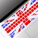 MacBook 13/15/17/Air/Pro/Retina - toetsenbord cover - siliconen - Union Jack engelse vlag - Internationale indeling