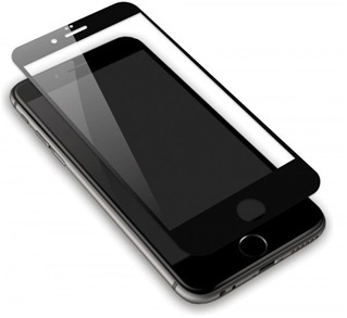 2 stuks Glass Screenprotector voor Apple iPhone 6 / iPhone 6S - Tempered Glass - Zwart