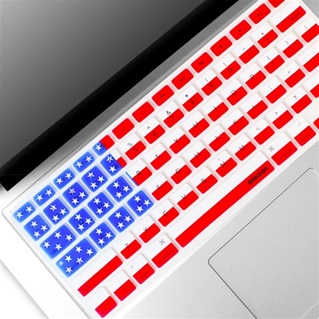 MacBook 13/15/17/Air/Pro/Retina - toetsenbord cover - siliconen - Amerikaanse vlag - Internationale indeling