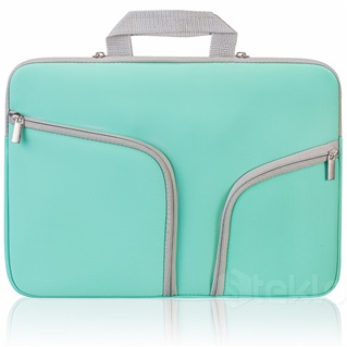  Voor MacBook Pro 13.3 of MacBook Retina 13.3 inch - Laptoptas - Laptop Sleeve met rits - Mint Groen