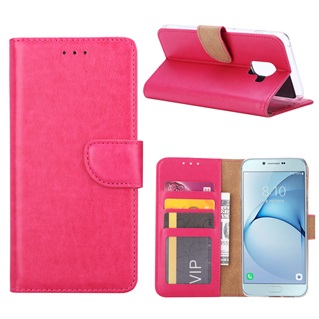 Hoesje voor Samsung Galaxy A8 2018 - Book Case - geschikt voor 3 pasjes - Pink