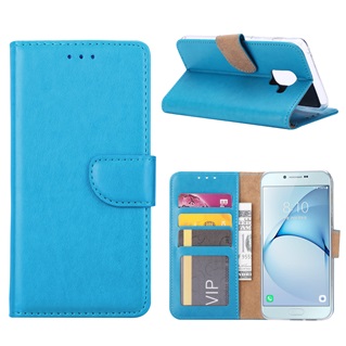 Hoesje voor Samsung Galaxy A8 2018 - Book Case - geschikt voor 3 pasjes - Turquoise