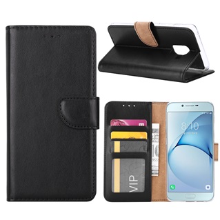 Hoesje voor Samsung Galaxy A8 2018 - Book Case - geschikt voor 3 pasjes - Zwart