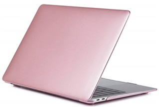 Macbook Case Laptop Cover voor New MacBook Air 2018 13 inch (A1932) - Metallic Rose Pink