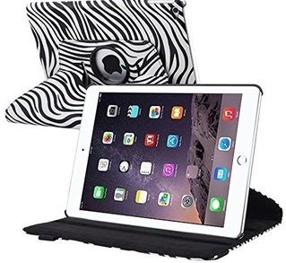 Tablethoes  voor Apple iPad Air - 360° draaibaar -Zebra