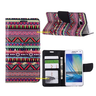 Hoesje voor Samsung Galaxy A5 2015 - Book Case Azteken Rood