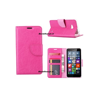 Hoesje voor Microsoft Lumia 530 - Book Case - geschikt voor pasjes - pink